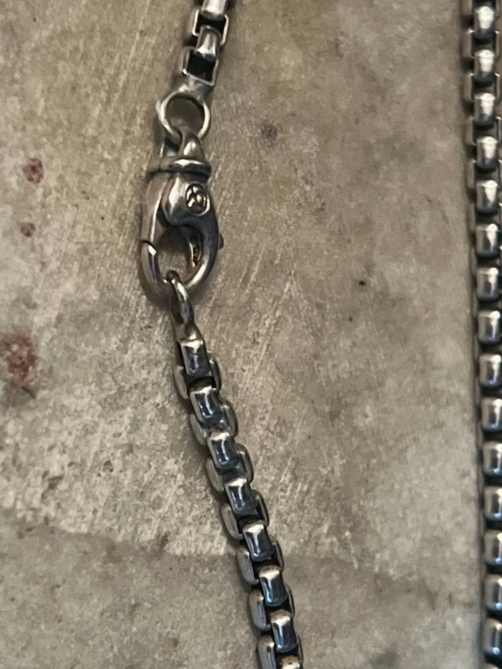 David Yurman Sterling Silver  20 ” Box Chain measures 3mm - Picture 2 of 3